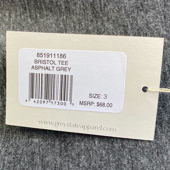 NWT - Grey State "Bristol" Tee - Picture 9 of 12